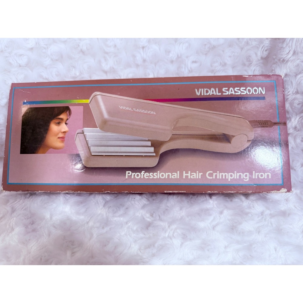 Vidal Sassoon Professional Hair Crimping Iron VS-142 Mauve Vintage Style